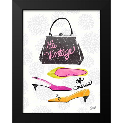 Its Vintage of Course Black Modern Wood Framed Art Print by Studio Bella