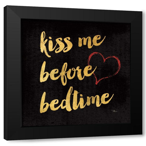Goodnight II Dark Black Modern Wood Framed Art Print with Double Matting by Pela Studio