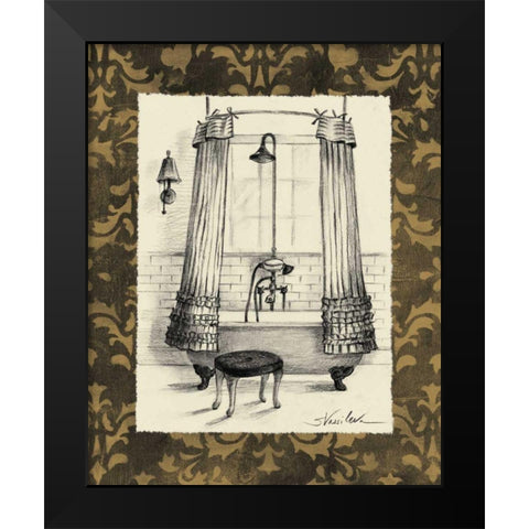 Elegant Bath I Black Modern Wood Framed Art Print by Vassileva, Silvia