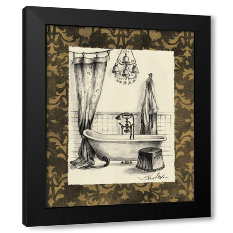 Elegant Bath II Black Modern Wood Framed Art Print by Vassileva, Silvia