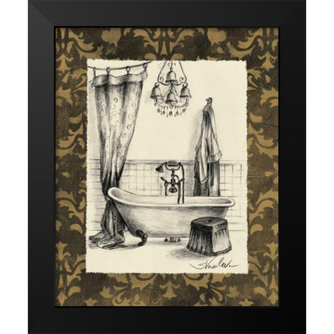 Elegant Bath II Black Modern Wood Framed Art Print by Vassileva, Silvia