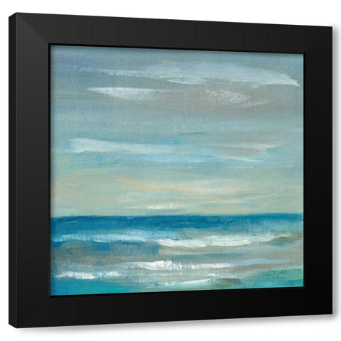 Early Morning Waves II Black Modern Wood Framed Art Print with Double Matting by Vassileva, Silvia