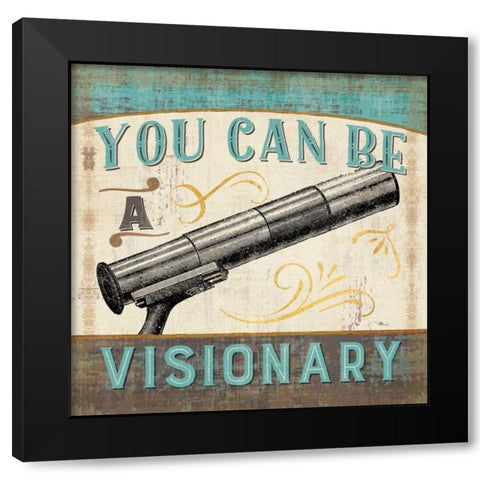 A Great Journey VII Black Modern Wood Framed Art Print by Pela Studio