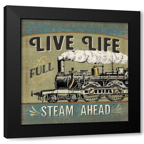 A Great Journey XII Black Modern Wood Framed Art Print by Pela Studio