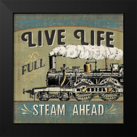 A Great Journey XII Black Modern Wood Framed Art Print by Pela Studio