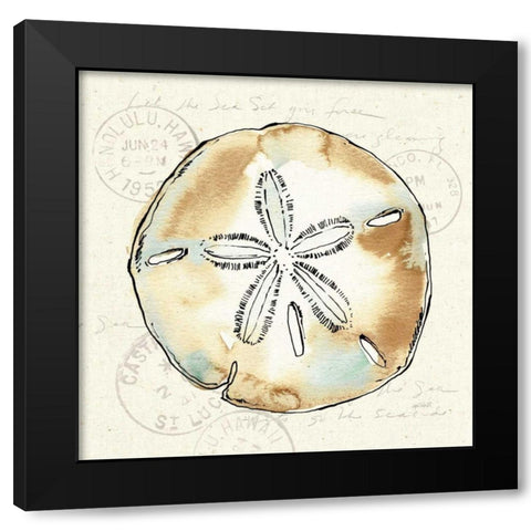 Coastal Breeze VI Black Modern Wood Framed Art Print with Double Matting by Tavoletti, Anne