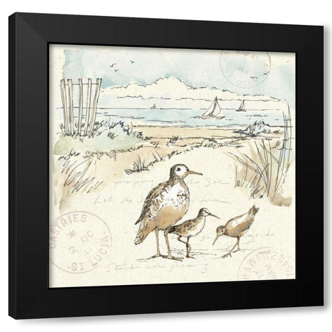 Coastal Breeze X Black Modern Wood Framed Art Print with Double Matting by Tavoletti, Anne