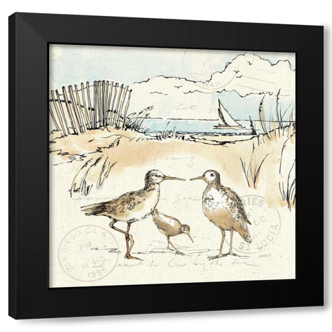 Coastal Breeze XI Black Modern Wood Framed Art Print with Double Matting by Tavoletti, Anne