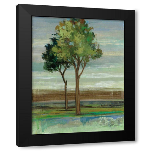 Down the Road II Black Modern Wood Framed Art Print by Vassileva, Silvia