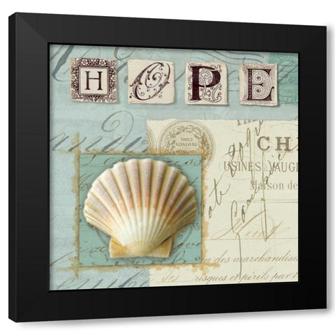 Beach Journal IV Black Modern Wood Framed Art Print by Wild Apple Portfolio