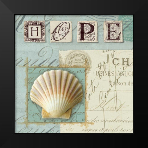 Beach Journal IV Black Modern Wood Framed Art Print by Wild Apple Portfolio