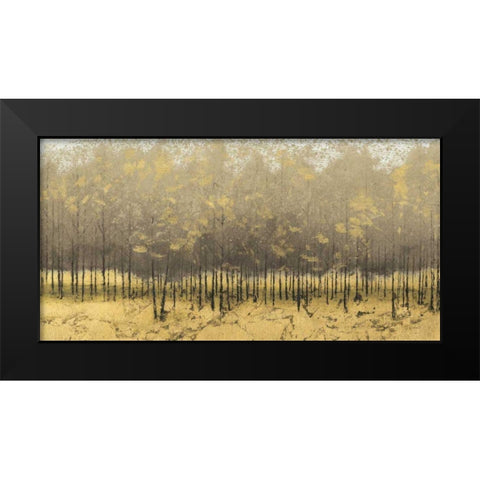 Golden Trees III Taupe Black Modern Wood Framed Art Print by Wiens, James