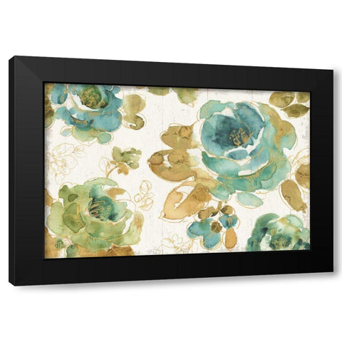 My Greenhouse Roses I on Wood Black Modern Wood Framed Art Print by Audit, Lisa