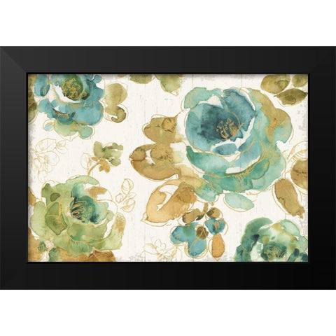 My Greenhouse Roses I on Wood Black Modern Wood Framed Art Print by Audit, Lisa