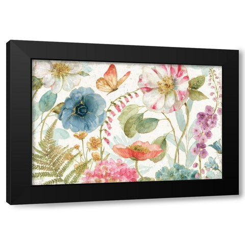 Rainbow Seeds Flowers I on Wood Black Modern Wood Framed Art Print with Double Matting by Audit, Lisa