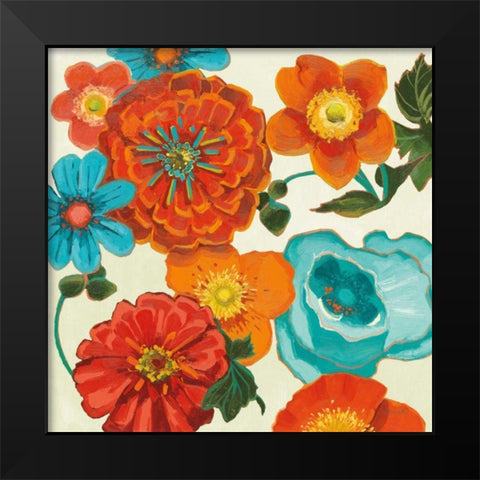 Spring Collage Vignette Black Modern Wood Framed Art Print by Novak, Shirley