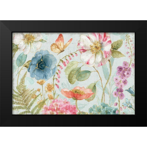 Rainbow Seeds Flowers I Gray Black Modern Wood Framed Art Print by Audit, Lisa