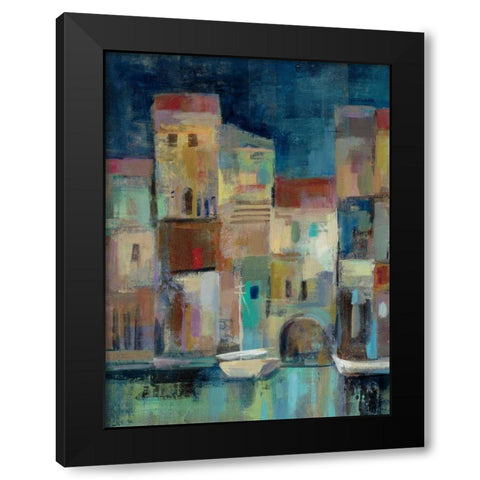 Evening I Port II Black Modern Wood Framed Art Print with Double Matting by Vassileva, Silvia