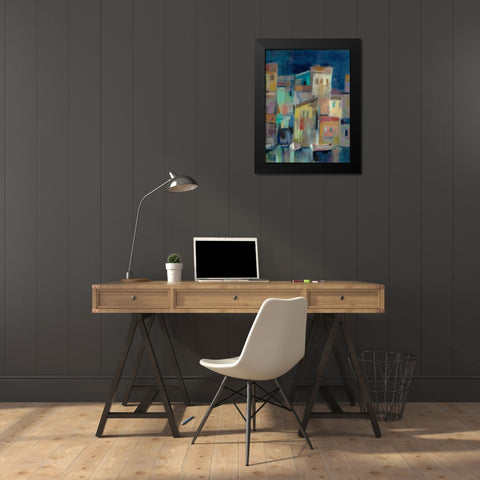 Evening I Port III Black Modern Wood Framed Art Print by Vassileva, Silvia