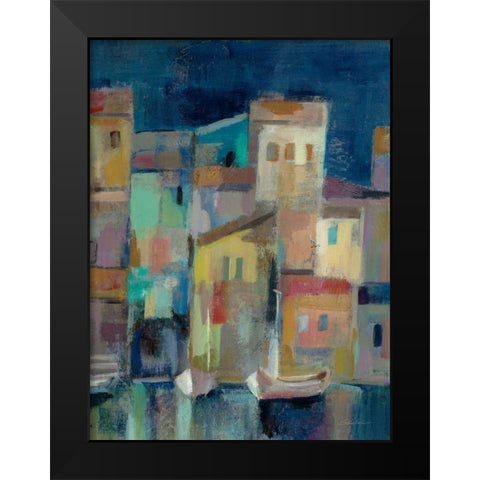 Evening I Port III Black Modern Wood Framed Art Print by Vassileva, Silvia