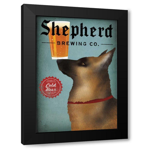 Shepherd Brewing Co Black Modern Wood Framed Art Print by Fowler, Ryan