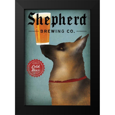 Shepherd Brewing Co Black Modern Wood Framed Art Print by Fowler, Ryan