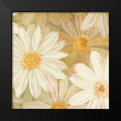 Daisy Story Square II Black Modern Wood Framed Art Print by Lovell, Kathrine