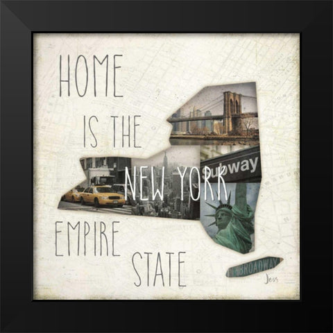 InstaStates II Black Modern Wood Framed Art Print by Aiken, Jess