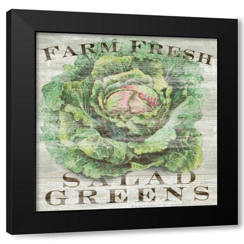 Farm Fresh Greens Black Modern Wood Framed Art Print with Double Matting by Schlabach, Sue