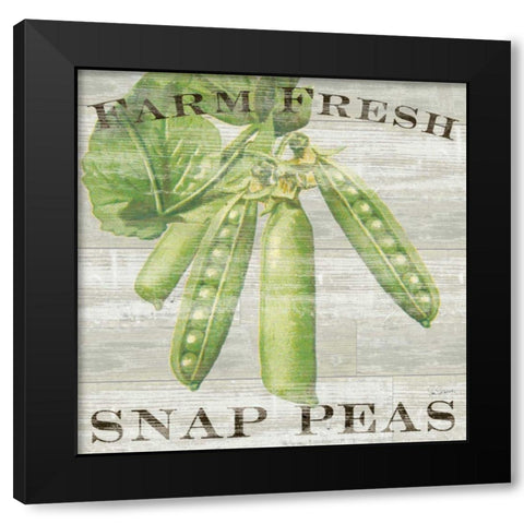 Farm Fresh Peas Black Modern Wood Framed Art Print by Schlabach, Sue