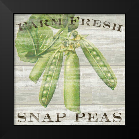 Farm Fresh Peas Black Modern Wood Framed Art Print by Schlabach, Sue