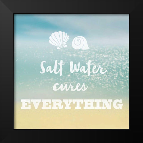 Salt Water Cure Black Modern Wood Framed Art Print by Schlabach, Sue