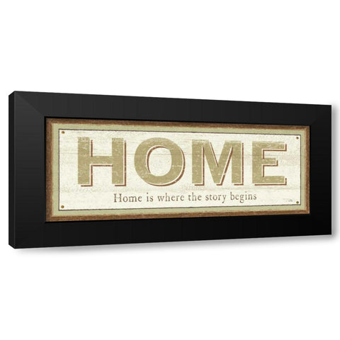 Home Black Modern Wood Framed Art Print with Double Matting by Pela