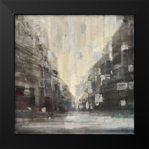 Silver City Black Modern Wood Framed Art Print by Hristova, Albena