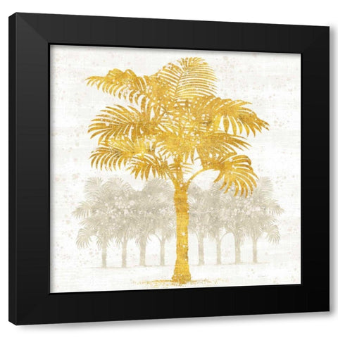 Palm Coast III Black Modern Wood Framed Art Print with Double Matting by Schlabach, Sue