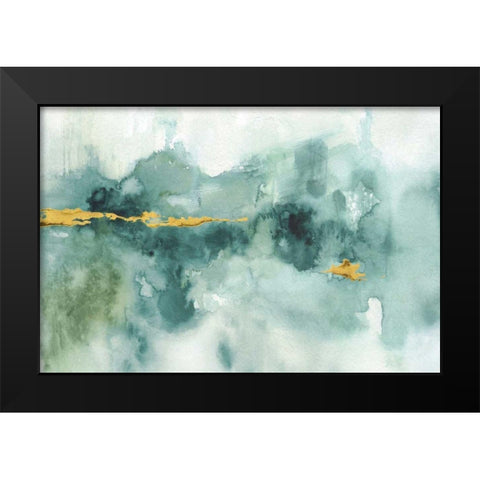 My Greehouse Abstract I Crop Blue Black Modern Wood Framed Art Print by Audit, Lisa