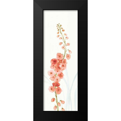 Rainbow Seeds Flowers VII Coral Black Modern Wood Framed Art Print by Audit, Lisa