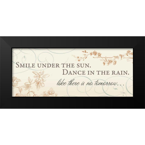 Smile Under the Sun Black Modern Wood Framed Art Print by Pela