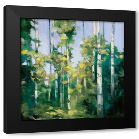 Birches Black Modern Wood Framed Art Print by Purinton, Julia