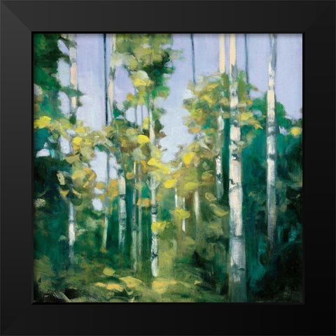 Birches Black Modern Wood Framed Art Print by Purinton, Julia