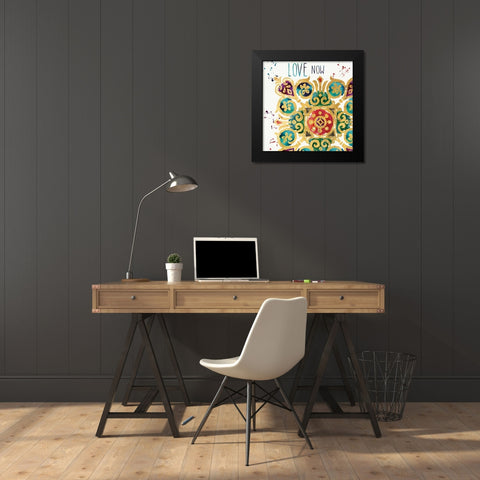 Little Jewels Words III Black Modern Wood Framed Art Print by Aiken, Jess