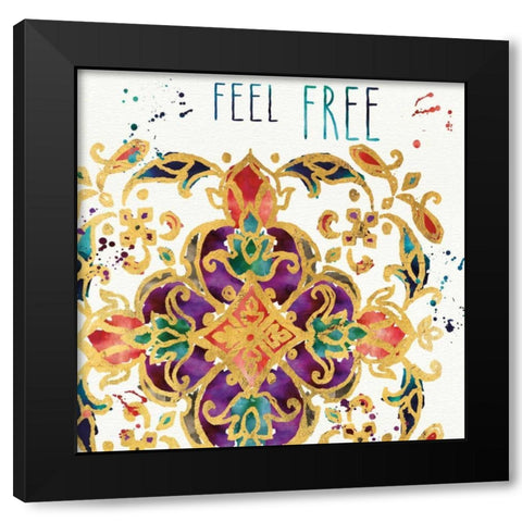 Little Jewels Words IV Black Modern Wood Framed Art Print with Double Matting by Aiken, Jess