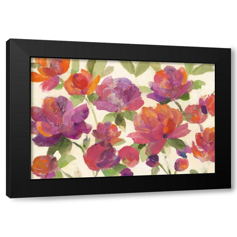 Garden Delight III Black Modern Wood Framed Art Print with Double Matting by Hristova, Albena