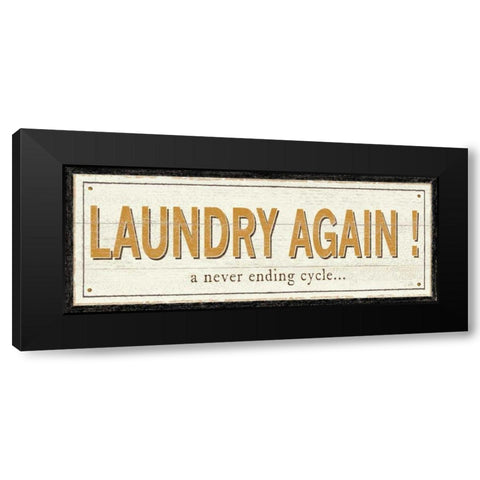 Laundry Again! Black Modern Wood Framed Art Print with Double Matting by Pela