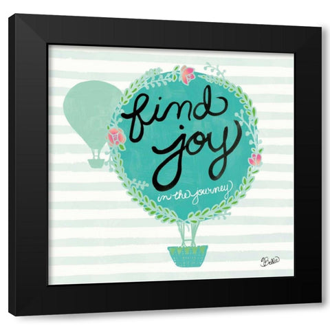 Find Joy Black Modern Wood Framed Art Print with Double Matting by Studio Bella