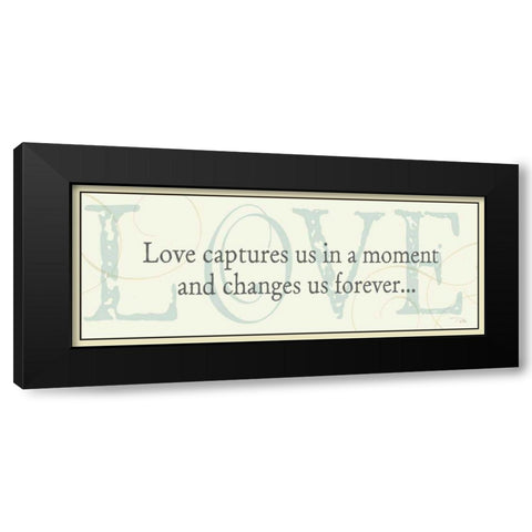 Love Captures Us Black Modern Wood Framed Art Print with Double Matting by Pela