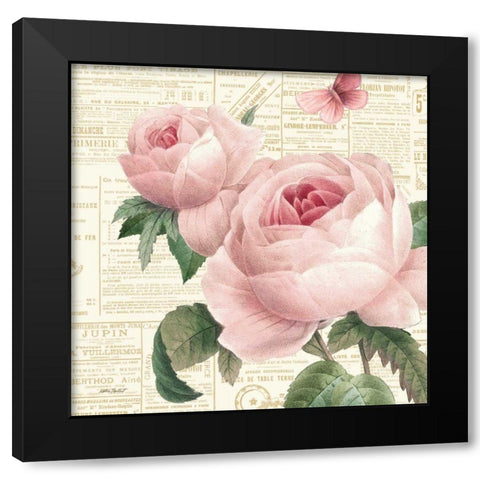 Roses in Paris VI Black Modern Wood Framed Art Print with Double Matting by Pertiet, Katie