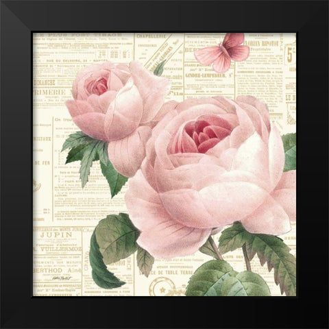 Roses in Paris VI Black Modern Wood Framed Art Print by Pertiet, Katie