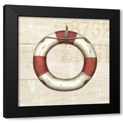 Nautique IV Black Modern Wood Framed Art Print with Double Matting by Wiens, James