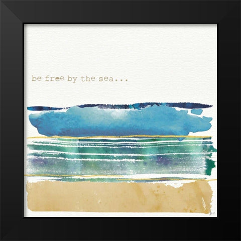 By the Sea I Black Modern Wood Framed Art Print by Aiken, Jess